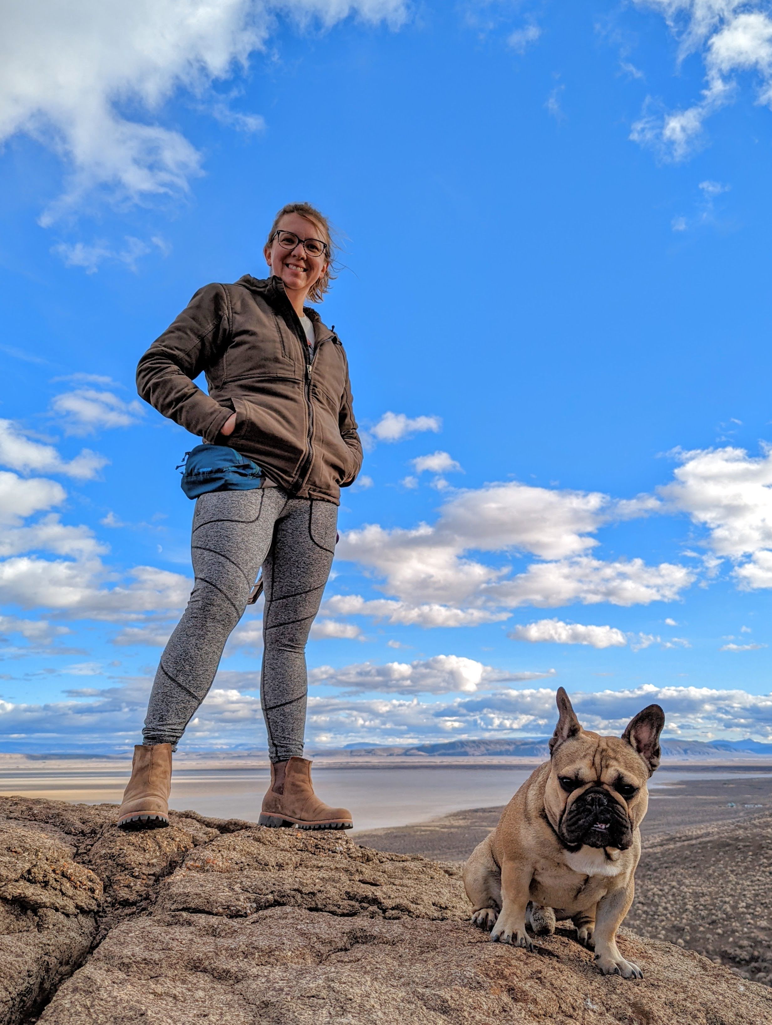 Kristin working with a dog
